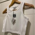 thumbnail image 2 of Nwt Loewe Women Nwt White Cotton Knit Tank Top, 2 of 5