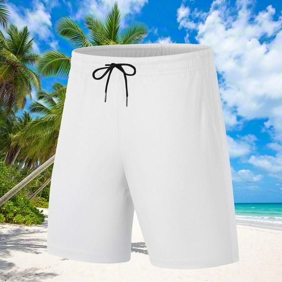 BLCHUNen Plus Size Mens Athletic Shorts Mesh Breathable Drawstring Beach Shorts with Pockets,S-4XL