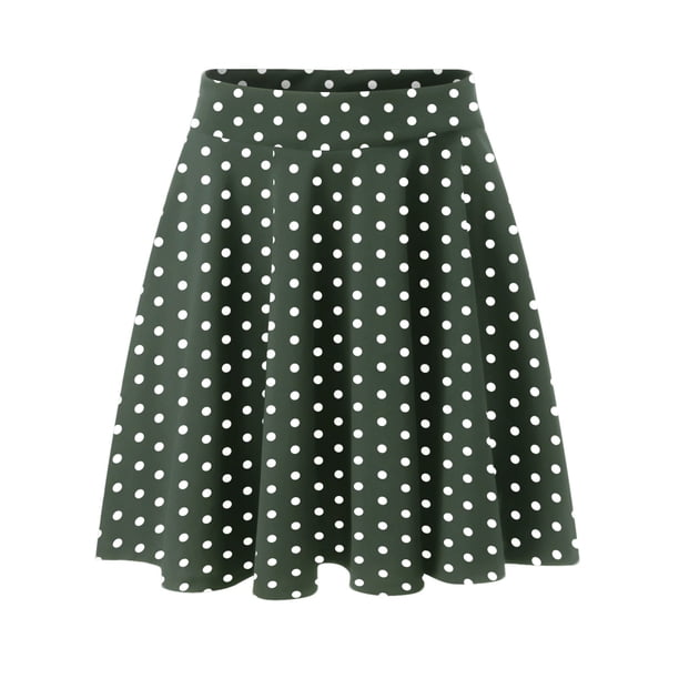 Minifalda clásica con cintura elástica para mujer: falda elegante y casual de corte A, 95 % poliéster, tallas reales, para todas las estaciones - S-XXL