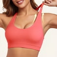thumbnail image 5 of CheerKidz Women's Solid Color Sports Bra with Adjustable Straps - Wireless Support, Seamless Nylon Fabric for Running, Yoga, Gym Workouts, Daily Casual Wear, High Waist Design Pink L, 5 of 9