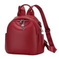 thumbnail image 3 of ALTOSY Small Genuine Leather Backpack Purse for Ladies Rucksack Shoulder Bag S97 Wine Red, 3 of 7