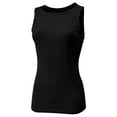 thumbnail image 2 of Womens Sleeveless Crew Neck Tank Tops Fashion Summer Casual Basic Slim Fit Racerback Top Shirt Blouses, 2 of 5