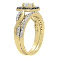 thumbnail image 2 of Dazzlingrock Collection 1.00 Carat (ctw) 14K Black & White Diamond Swirl Bridal Engagement Ring Set 1 CT, Yellow Gold, Size 8.5, 2 of 4