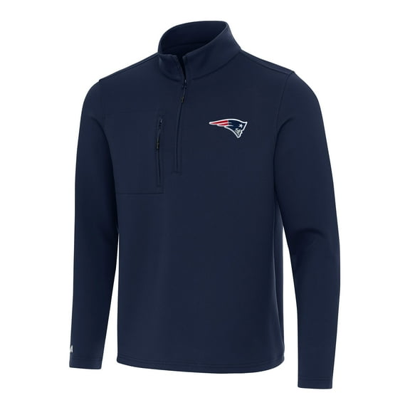 Men's Antigua Navy New England Patriots Insider Quarter-Zip Pullover Top