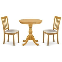 East West Furniture Eden 5-piece Wood Dining Table and 2 Chair Set in Oak