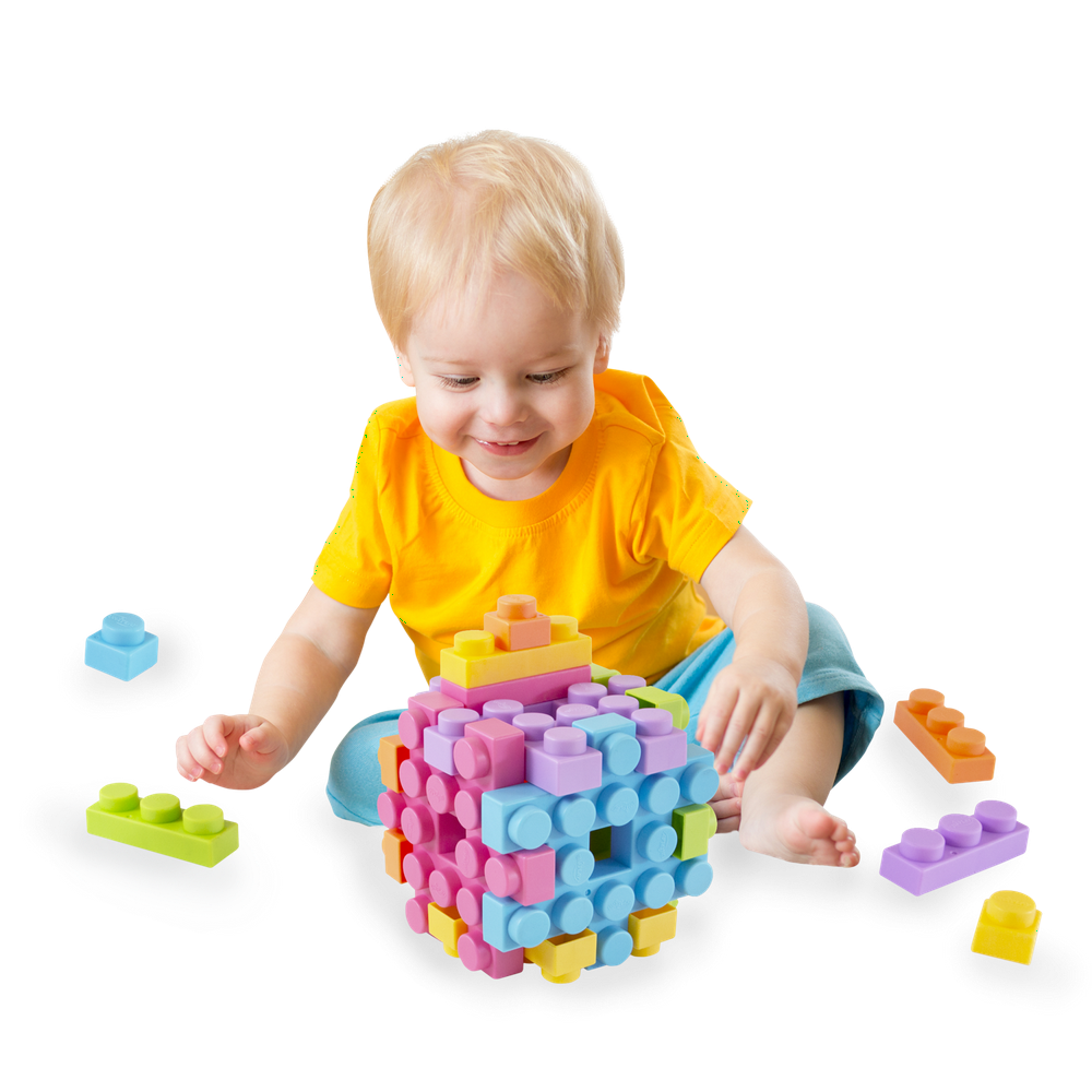 UNiPLAY Small Waffle Soft Building Blocks — Cube Puzzle for Cognitive