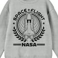 thumbnail image 2 of NASA Space Flight Seal Crew Neck Long Sleeve Athletic Heather Youth Sweatshirt-Large, 2 of 2
