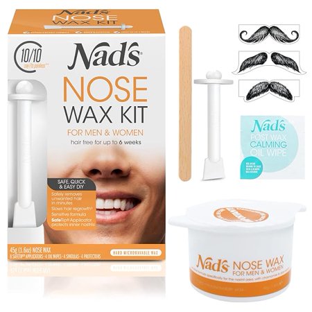 Nad's Nose Wax Kit for Men & Women - Waxing Kit for Quick & Easy Nose Hair Removal, 1 Count