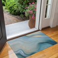 thumbnail image 2 of Blue Marble Gold Wave Pattern Door Rugs,Washable Non Slip Door Mats Indoor,Decorative Door Mats,Entry Mat Indoor for Entrance,Bedroom,Kitchen,Bathroom,17"x30", 2 of 6