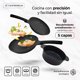 thumbnail image 3 of Batería De Cocina Black Pepper Con Recubrimiento Antiadherente De Cerámica Y Diseño Marmoleado Color Negro 4 piezas- Queen Sense, 3 of 7