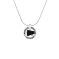 thumbnail image 2 of Delight Jewelry Silvertone Small Black Megaphone Miracles Ring Charm Necklace, 18", 2 of 4
