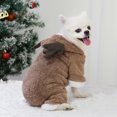 thumbnail image 6 of Pet Dog Cat Soft Winter Fleece Jumpsuit, Warm Snug Four-Legged Comfortable Coat, Cozy Snowsuit for All Breeds Cold Weather Outdoor Fun Red XL, 6 of 8