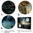 thumbnail image 3 of Designart "Galactic Guide Celestial Chart" Astrology Floater Framed Wall Decor, 3 of 7