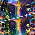 thumbnail image 4 of Y YUNHSOM Blacklight Fantasy Forest Tapestry Astronaut Tapestries UV Reactive Fantasy Forest with Waterfall and Moon Wall Tapestry for Bedroom Living Room (28" x 37"), 4 of 8