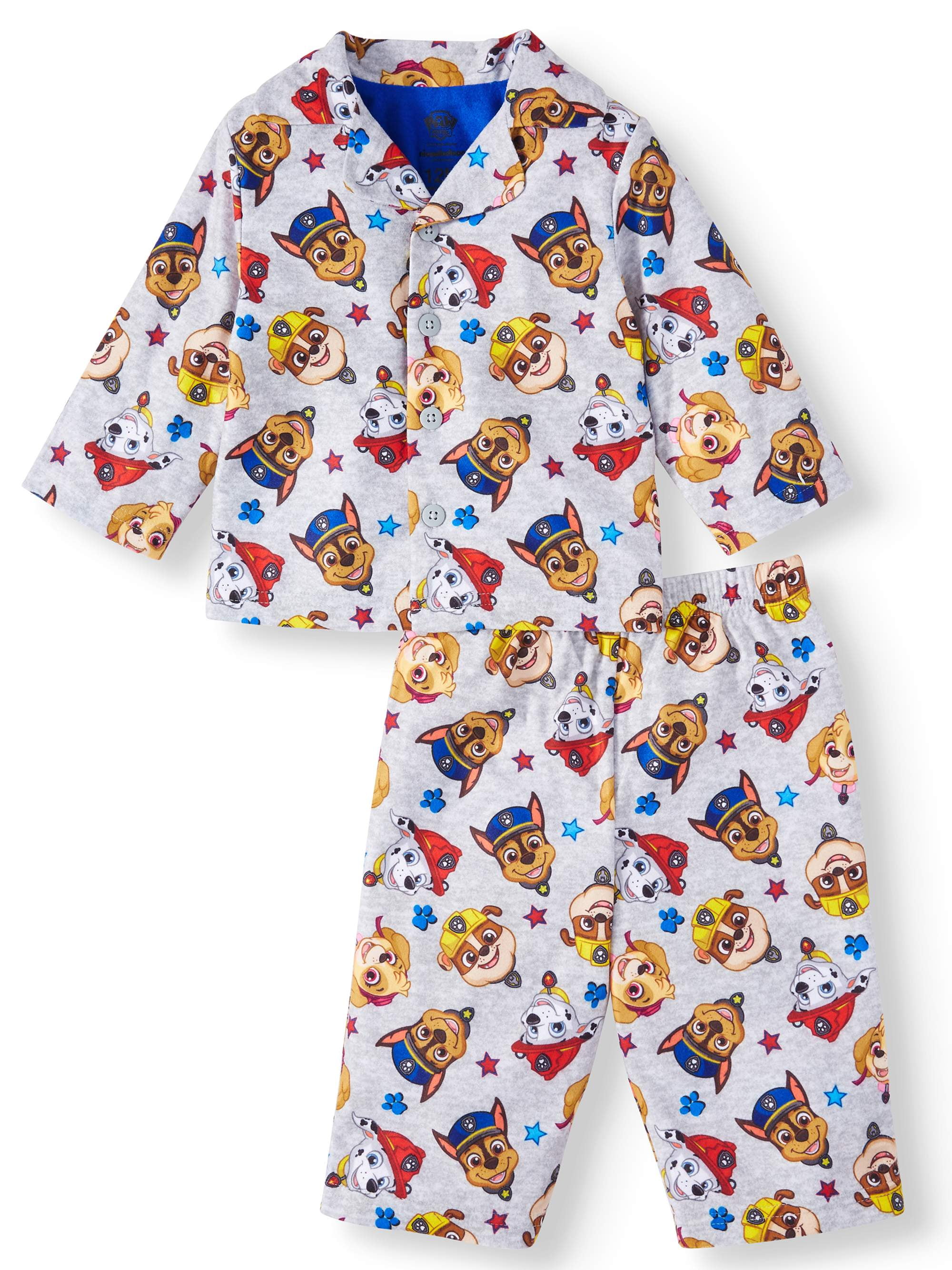 PAW Patrol Paw Patrol Baby Toddler Boy Coat Style Pajamas, 2pc Set