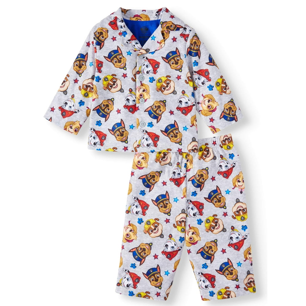 PAW Patrol Paw Patrol Baby Toddler Boy Coat Style Pajamas, 2pc Set