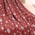 thumbnail image 3 of Red Christmas Snowflake Pattern Blanket,Comfortable Soft Lamb Wool Throw Blanket,All Season,Warm Lightweight Blankets for Sofa Bed Couch Living Room Chair,60"x80", 3 of 4