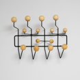 thumbnail image 4 of Mod Made Mid Century Modern Bubble Wall Mounted Coat Rack, Wood Color Ball Black Frame, 4 of 4