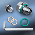 thumbnail image 3 of M14.1-1.5 X 15mm Oversize Piggyback Oil Drain Plug, Stainless Steel Self Tapping Oil Pan Thread Repair Kit, 3 of 7