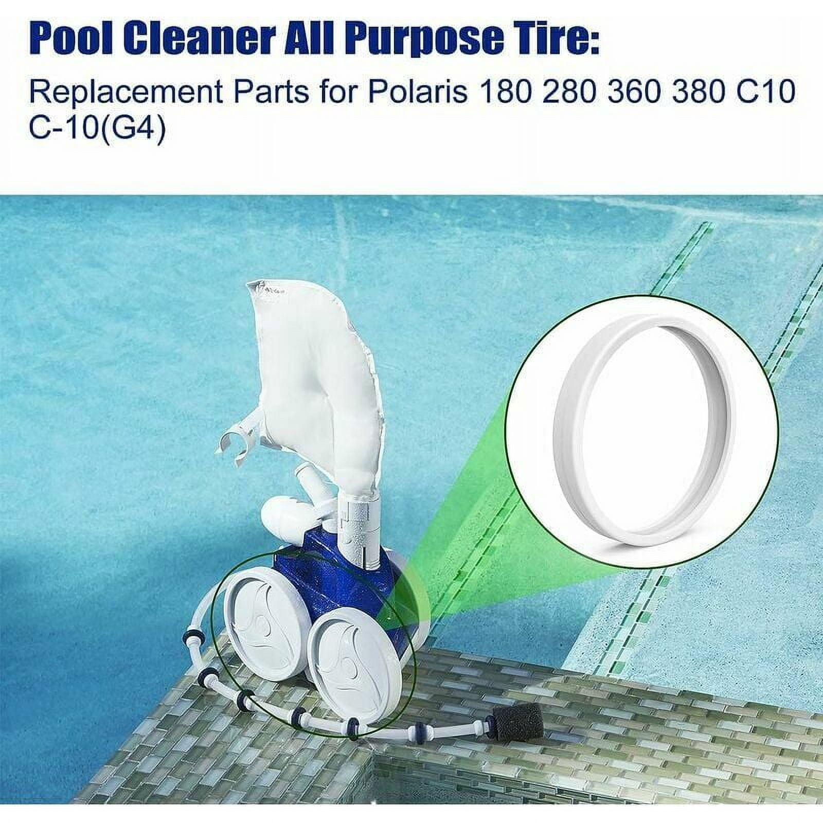 Pool Cleaner Replacement Adaptable Soft Gum for Polaris 180 280 360 380 C10 Pool Robot (3 pieces)