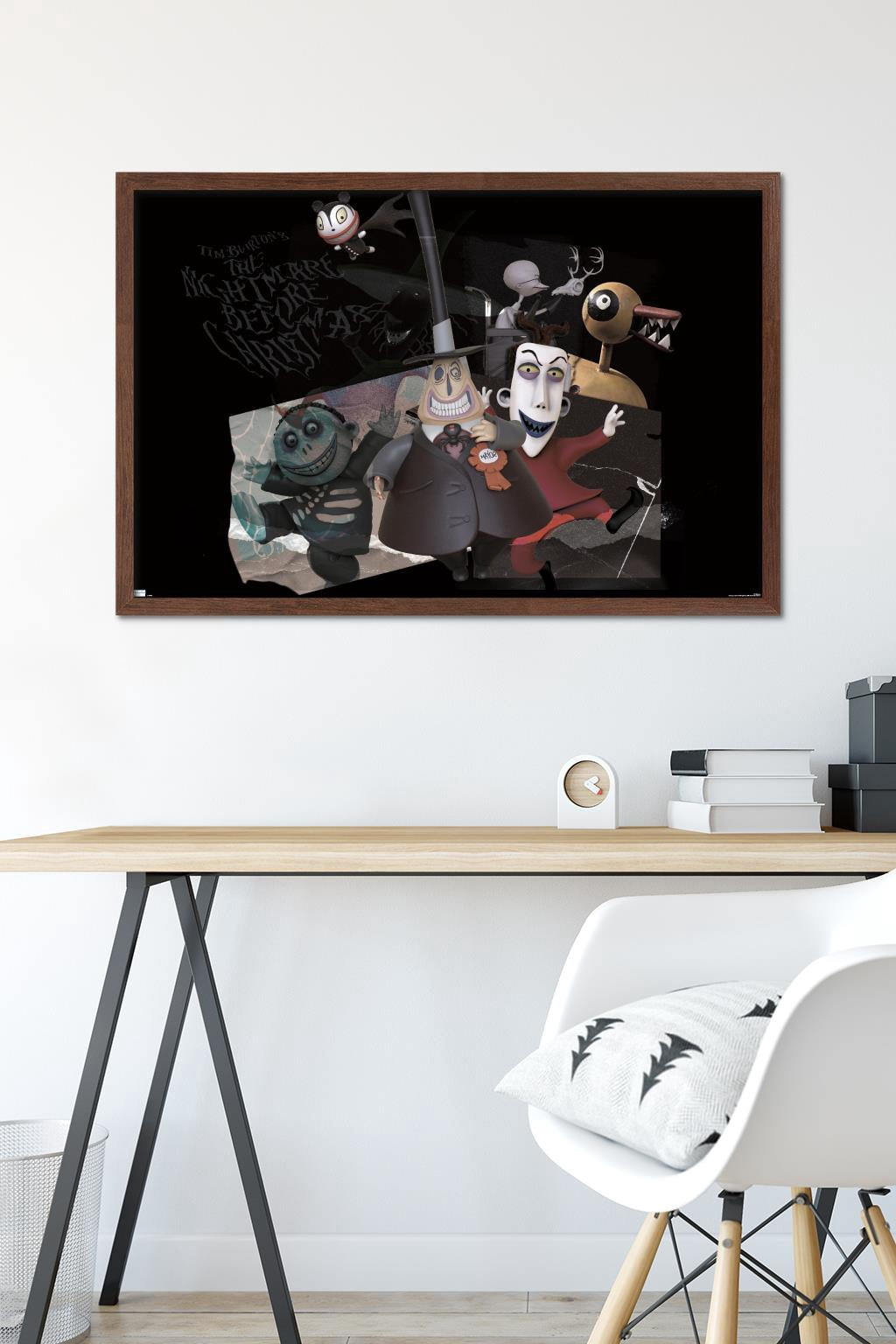 Disney Tim Burton's The Nightmare Before Christmas - Distorted Group Wall Poster, 22.375" x 34" Framed