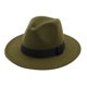 thumbnail image 1 of ¡Rebaja! Sombrero ancho vintage Fdelink para hombre y mujer con hebilla ajustable, estilo Outbacks Hats (verde militar)., 1 of 8