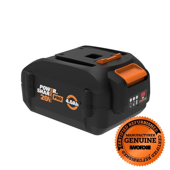 Restored Worx WA3012 20V Power Share Pro 4.0Ah Li-ion High-Capacity Battery (Refurbished)