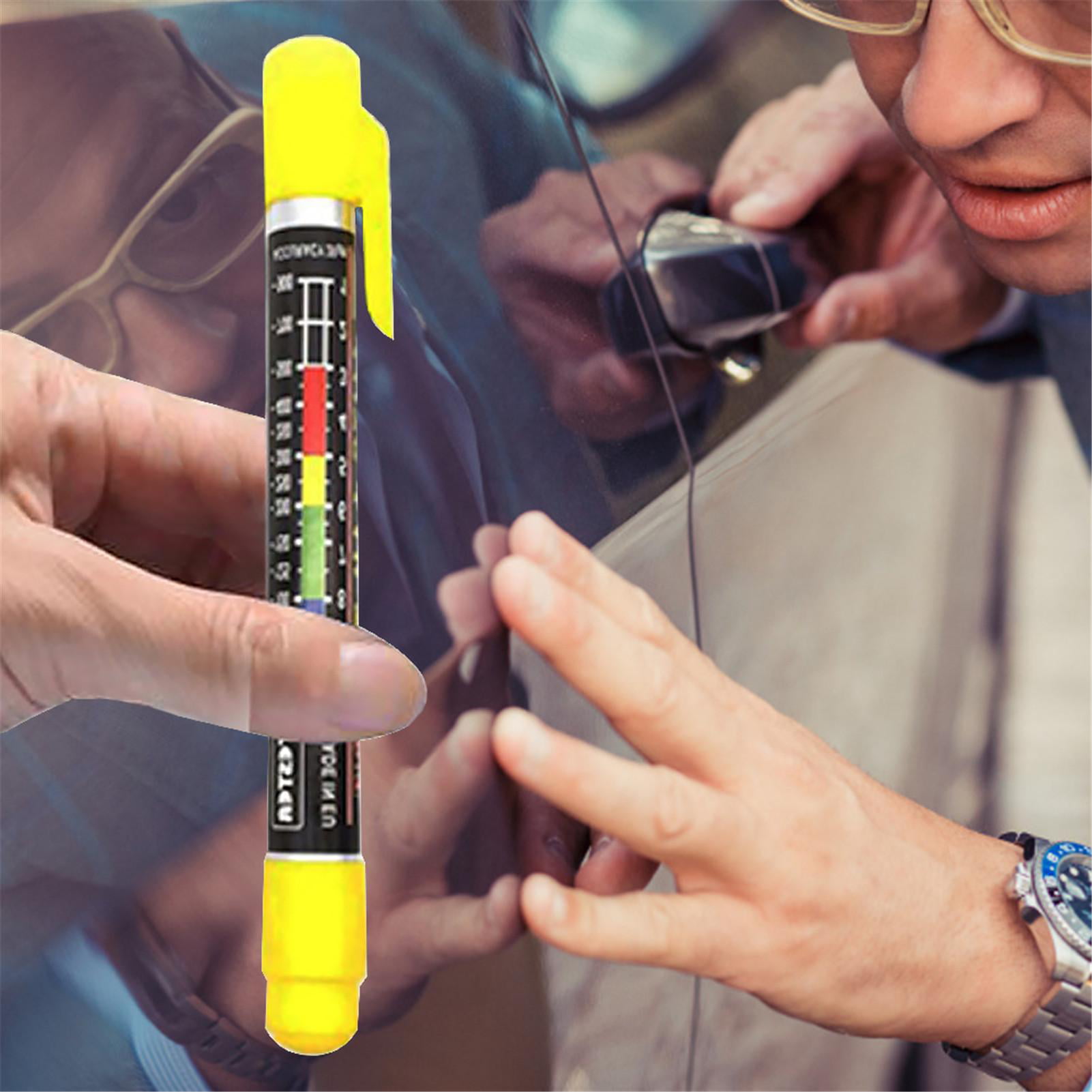 Paint Tester with Magnetic Tip Scale Paint Thickness Tester Auto Paint Test Crash Checking Test Auto Paint Meter Gauge