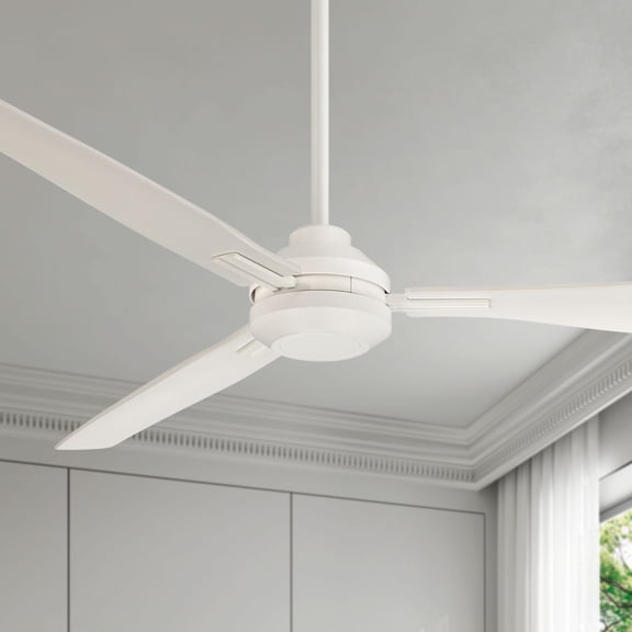 56" Casa Vieja Sol Matte White Ceiling Fan with Remote