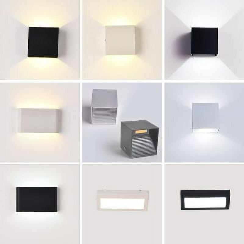 VONTER Modern LED Wall Lights Indoor Sconce Ligh Lamp Fixture Up Down Cube Night Lights For Hallway Living Room Lamp Pathway Staircase Bedroom Warm White Light