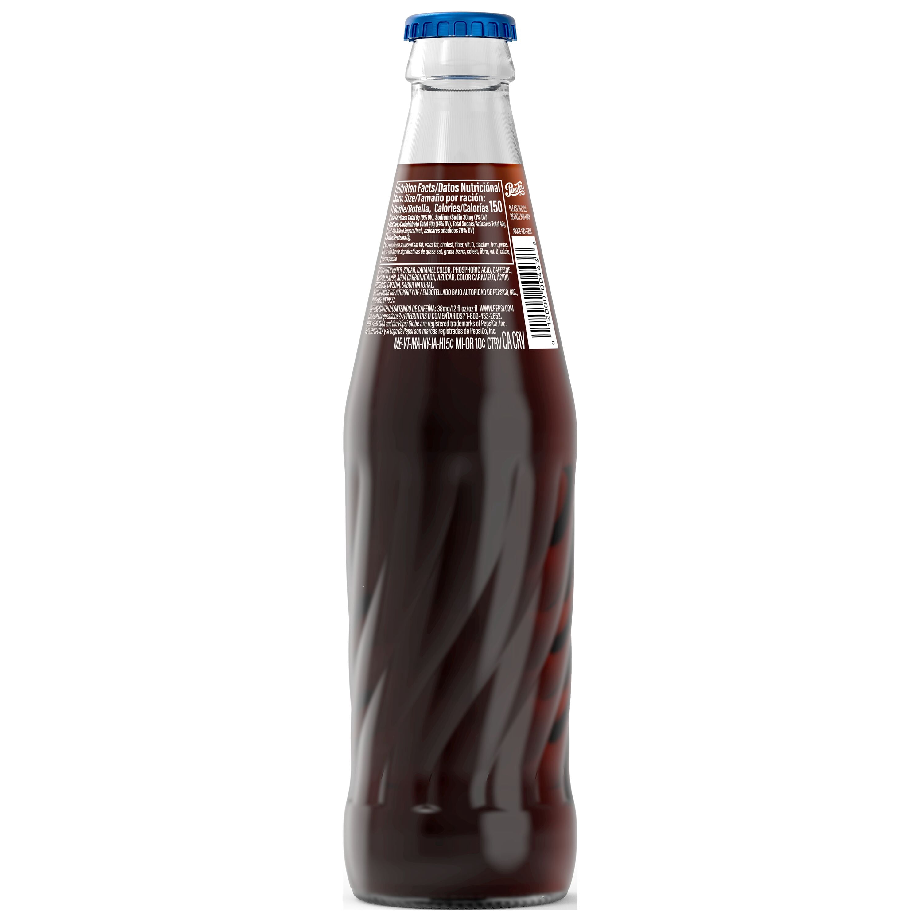 Pepsi Real Sugar, 12 fl oz, 1 Count Glass Bottle