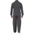 thumbnail image 4 of HAJWOH Mens Pajama Set, Soft Long Sleeve Pajamas Lightweight Button Up Sleepwear Lounge Pjs Set, 4 of 5