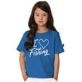thumbnail image 3 of I Love Fishing Hook Heart Cute Cool Girls Kids T Shirt Tees Teen Brisco Brands L, 3 of 6