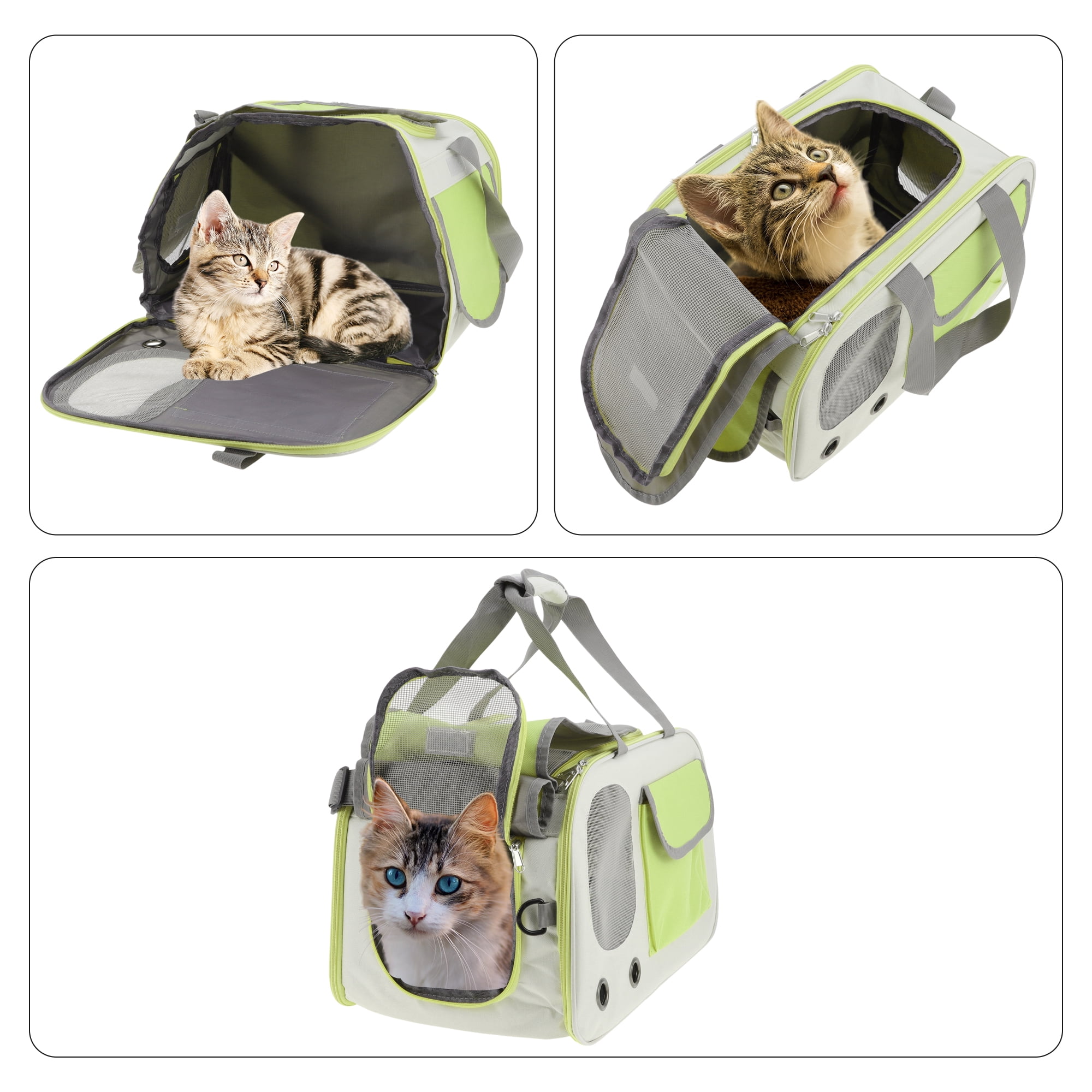 Unique Bargains Pet Carrier Bag Foldable Transport Box for Cats and Small Dogs