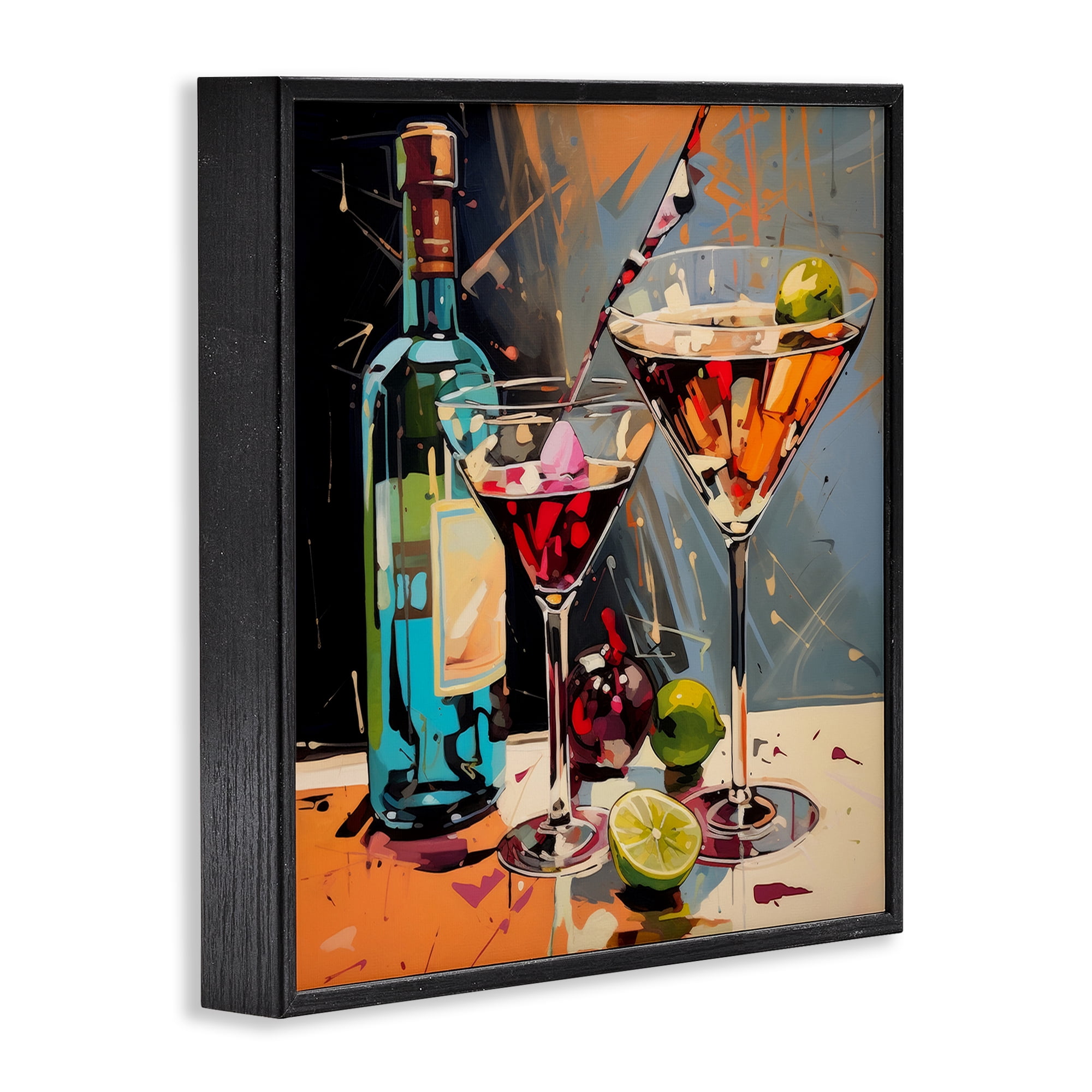Stupell Industries Every Sip of Martini Night Black Framed Giclee Art, design by Lazar Studio