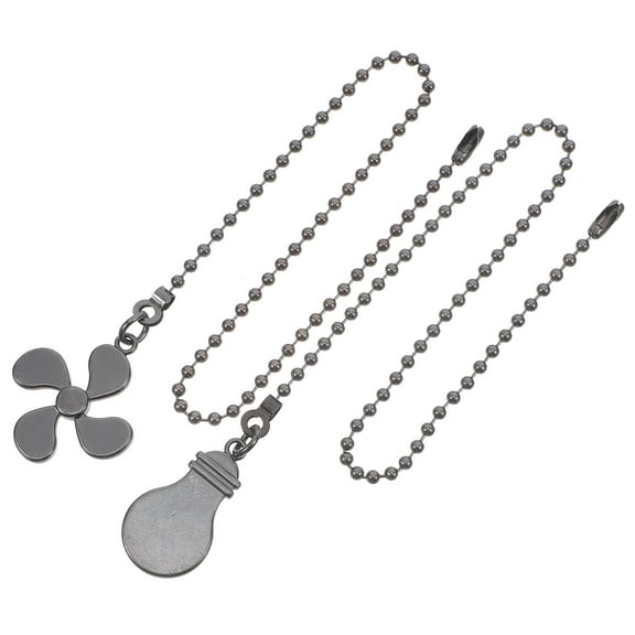 Hemobllo 2pcs Classic Pull Chains Iron Ceiling Fan Chain Decor Designed For Ceiling Fans Black