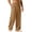 Yellow, variant on Ahabrexf Men's Casual Pants for Men, Loose Fit Linen-Look Elastic Waist with Embroidered Pocket, Solid Color Full Length Trousers