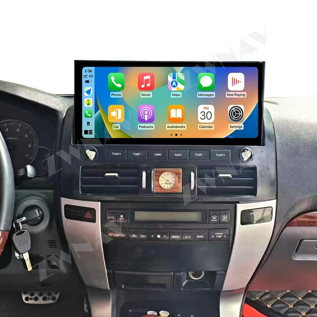 ZWNAV Lecteur d'Autoradio 12,3 Pouces pour Toyota Prado 2003-2010 Unité Principale Android Écran Tactile IPS Lecteur Multimédia GPS navigation Voiture