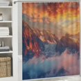 thumbnail image 6 of Orinice Mountain Range Clouds Sunset Bathroom Decor Set Polyester Fabric Shower Curtain Hooks 69x72, 6 of 7