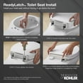 thumbnail image 3 of Kohler K-4713-Rl French Curve Elongated Closed-Front Toilet Seat - Almond, 3 of 7