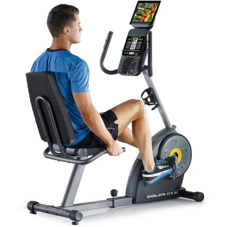 Gold's Gym Cycle Trainer 400 RI Recumbent Exercise Bike, iFit (Best Stationary Bike For Knee Replacement Rehab)