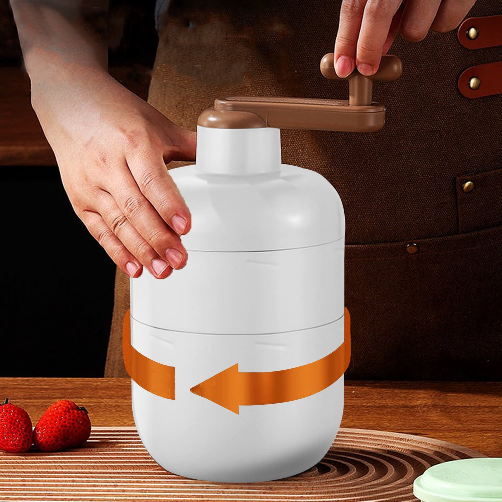 SouMaox Manual Ice Crusher Rotary Hand Crank Shaver Slushie Maker Machine Shaving Crushed Cubes for Kitchen Party Cold Drinks