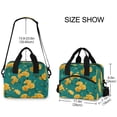 thumbnail image 3 of Insulated Crossbody Lunch Bag 10L Lunch Tote with Adjustable Shoulder Strap for Work Office Picnic Vintage Yellow Rose Pattern, 3 of 6