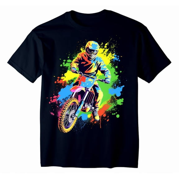 Motocross Dirt Bike T-Shirt Men's Graphic Print MX Racing Tee (1)