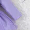 thumbnail image 6 of Girls Dress Children Long Sleeve Bowknot Button Dresses Tulle Dress Clothes Baby Dress Purple 18 Months-24 Months, 6 of 7