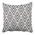 thumbnail image 1 of BOSDECO Monochrome Rhombic Chevrons Pattern Abstract Corner Diamond Effect Fashionable Pillowcase Pillow Cover 20x20 inch, 1 of 1
