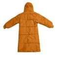 thumbnail image 5 of Wutalume Women's Solid Color Winter Thickened Loose Long Knee-length Cotton-padded Down Jacket Coat, Warm and Cozy, Oversized Design, Perfect for Extreme Cold Weather,Orange L, 5 of 5