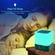 thumbnail image 4 of Lámpara de noche con despertador, altavoz Bluetooth, luz nocturna, LED RGB regulable que cambia de color, altavoz inalámbrico, luz de ambiente, 4 of 5