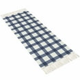 thumbnail image 2 of Farm Blue Plaid Hallway Runner Rug 2x5ft, Washable Woven Living Room Bedroom Kitchen Bathroom Carpet with Tassels, Non-Shedding Indoor Outdoor Throw Door Mat for Entryway, 2 of 5