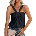 thumbnail image 2 of Chaleco con cuello sin espalda,Camiseta sin mangas con tirantes para mujer, chaleco sin mangas, chaleco de color sólido, funcionalidad de alta precisión, 2 of 7